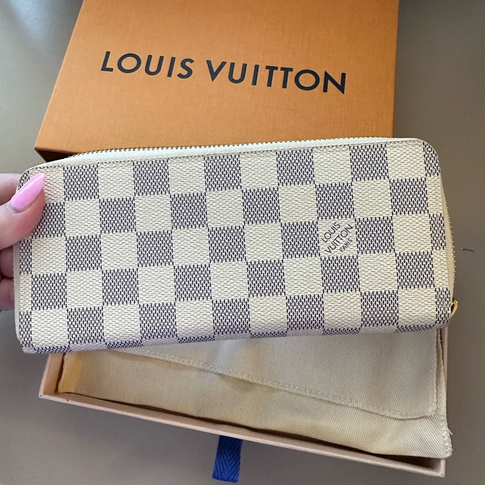 Louis Vuitton Clemence Damier Azur Wallet